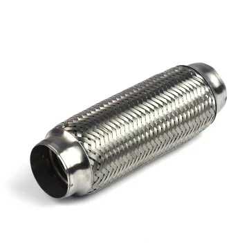 MASUMA 51 1/4\" x 10\" Exhaust Flexible Bellow Pipe with Nipples for Car Exhaust System