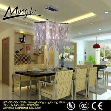 Modern Transparent Crystal Pendant Light Engineering Pendant lamps UK