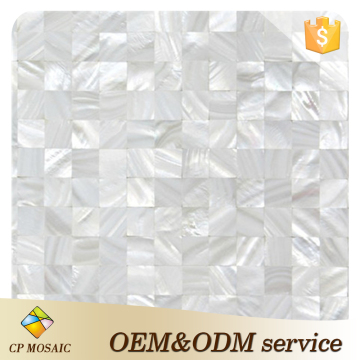 White shell mosaic tiles