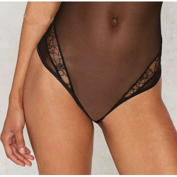 lingerie da donna personalizzata in pizzo trasparente con orsacchiotto in rete