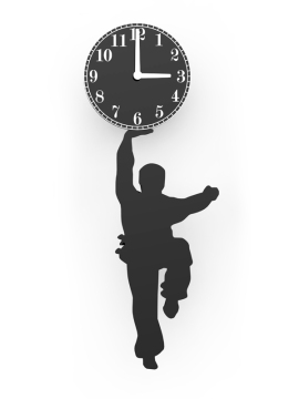 Acrylic Kung Fu Wall Clock-Meditation