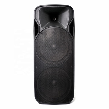 Professional Dual 15 Inch Active DJ Speaker with Trolley for Parties