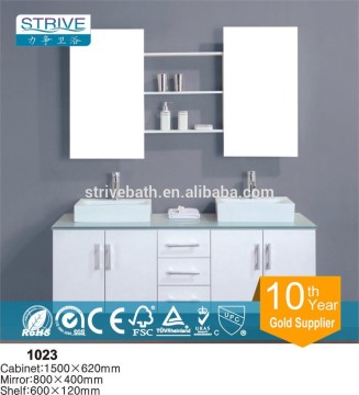 Double basin MDF Bathroom Cabinet