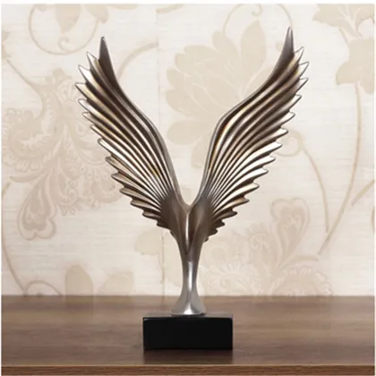 Home decor eagle wing sculpture beauty bronze eagle trophy