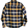 Men Casual Y/d Cotton Flannel Long Sleeve Shirt