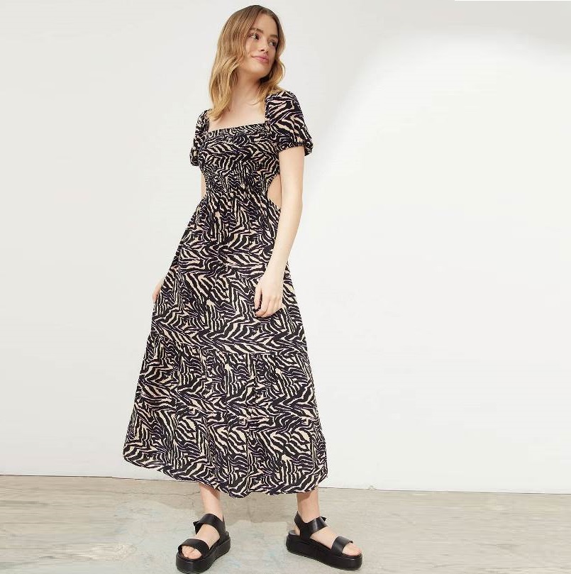 Vestidos largos estampados de moda de moda para mujer