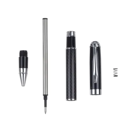 Customized Luxury Carbon Fiber Metal Pen with Box Package