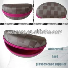 sunglasses case of custom eva eyeglasses bag with zipper and custom logo of waterproof eva glasses box with customer design