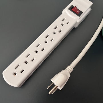 4-6 AC Outlets Extension Plug and Socket Surge Protector Power Strip for Ecuador, Mexico, and 110V Usage