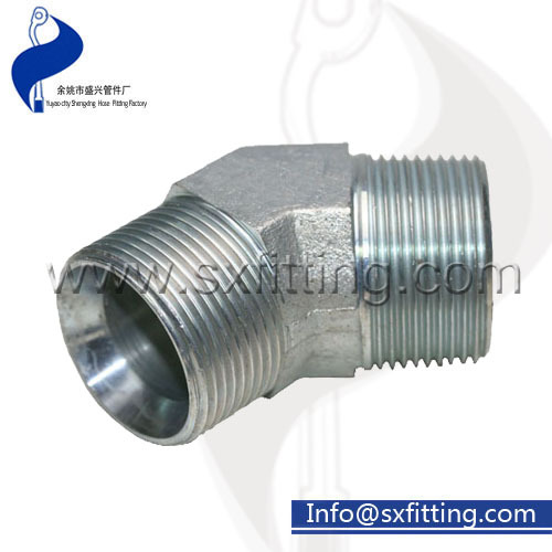 Hydraulic Fittings 60 Cone Jis Bspt Male 45 Degree Elbow, High Quality