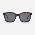 Rectangle Acetate Men's Clip-On Sunglasses 23A8067