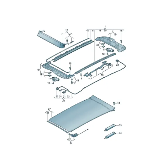 5G6877307 5G6 877 307 Sunroof Car Sunshade Curtains for VW Golf MK7 Octavia Leon