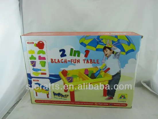 2 in 1 sand beach toys set,sand beach table play set for kids
