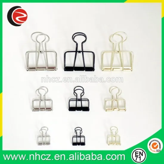 Golden Bulldog Clip Black Binder Clip