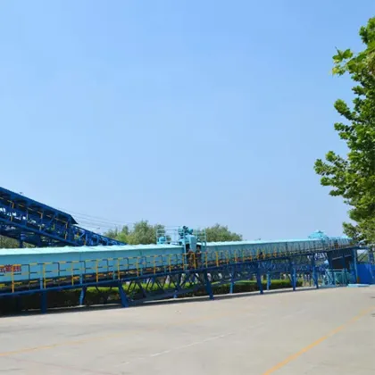 Raw material handling air cushion belt conveyor