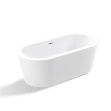 Chinese Supplier Low Price Freestanding Portable Bathroom Wooden Oval Bathtub