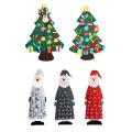 Pegatinas de árbol de Navidad de fieltro de bricolaje para el calendario de adviento