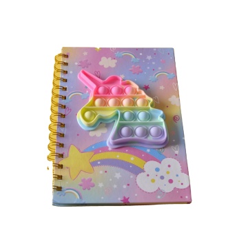 Spiral Unicorn Kawaii Notebook: Pop It Diary for Back to School