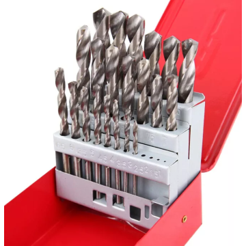 Good quality 25pcs Hss Twist Drill Bits Set For Metal Steel Stainless Drilling