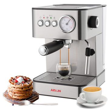 Due tazze della macchina da caffè elettrico italiano con serbatoio del latte per uso domestico