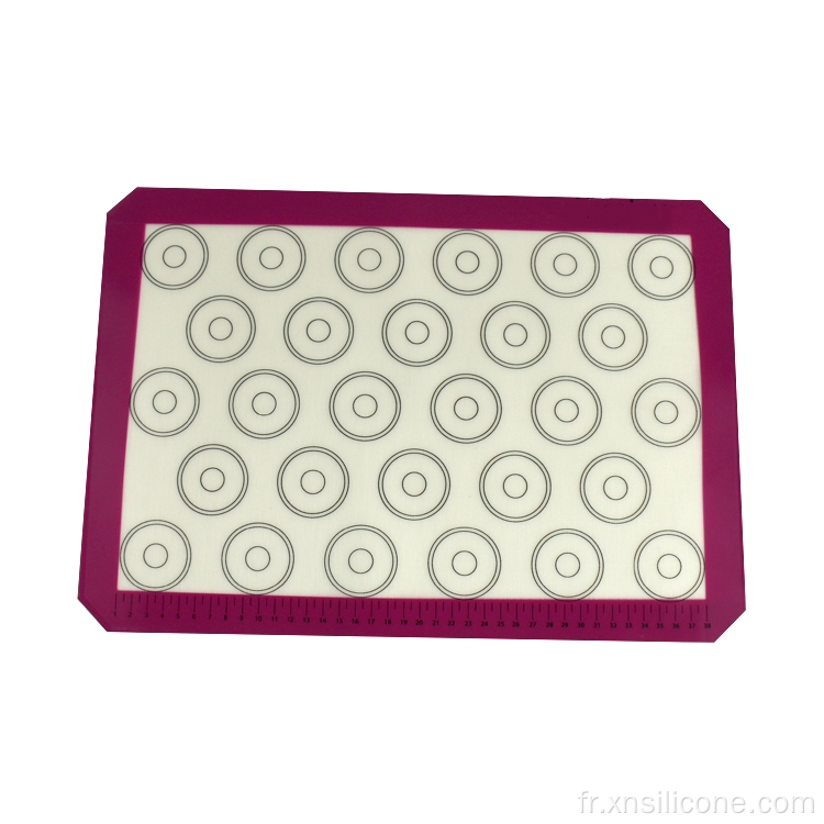 Tapis de cuisson de macaron en silicone en silicone en fibre de verre personnalisé