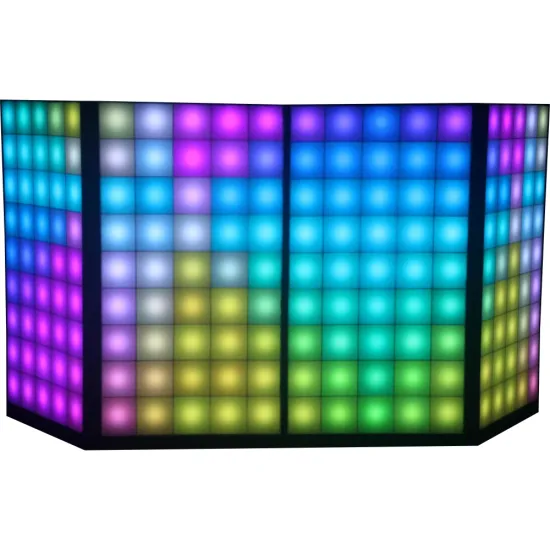 Portable folding flash video  pixel dj mobile  led dj booth facade for night club wedding party