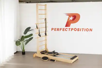 Two-Way Ladder Sliding Wood Pilates Reformers: Equipment for Pilates Studio and Reformer Classes