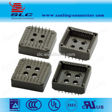 1.27mm PLCC Socket Connector ,44P/52P DIP Type PLCC Brown Wholesale
