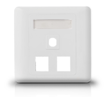 three port 86 type White Color 86 X 86mm network face plate for RJ45 cat5e/cat6 electrical outlet