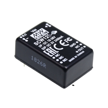 Mean Well SCW Series DC -DC Switching Supply - Type Type 5/21/12/15V 05W 08W 12W 20W