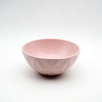 Porcelain Color Embossed Custom Ceramic Bowl