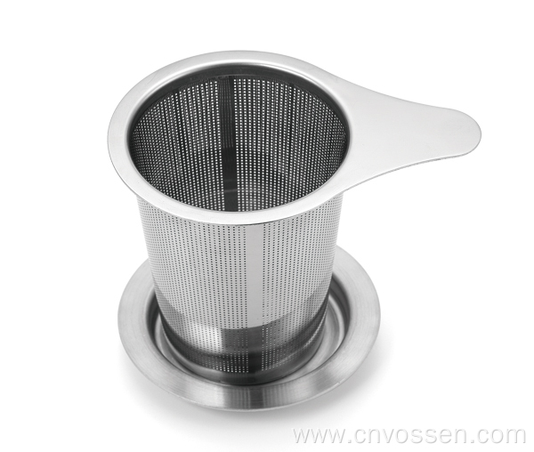 Stainless steel cup shaped tea infuser mug