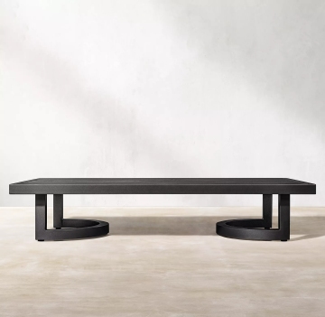 Hot Sale Waterproof Aluminum Rectangular Coffee Table for Villa Terraces and Gardens