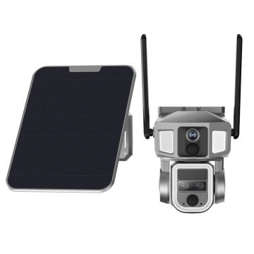 Y7 dual lens baterya Powed Solar Camera