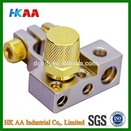 High quality gold plated top mount battery post terminal with chrome finish