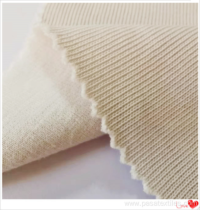 cotton knit fabric heavy weight custom rib knit fabric knitted sweater fabric