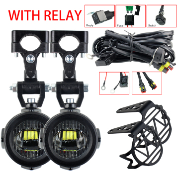40W LED Front Auxiliary Lamp Fog Light for BMW R1200GS/F800GS/F700GS/F650/K1600 Motorcycle