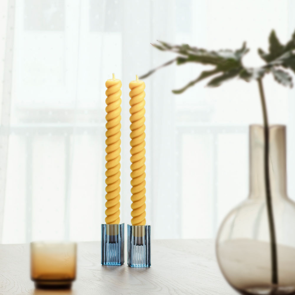 Spiral 100 Percent Pure Beeswax Dinner Candles