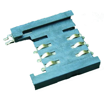 SIM-serie 6Pin met baas met schakelaarconnector