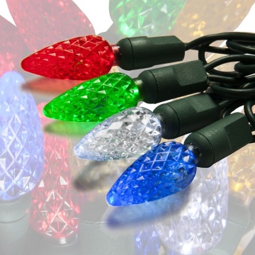 120V LED Fairy String Lights - Indoor/Outdoor C6 Strawberry Christmas Lights