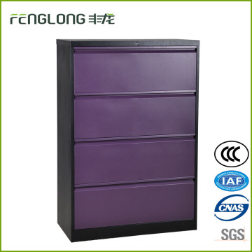 commercial furniture KD structure 4 drawer vertical A4 storage metal cabinet
