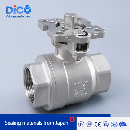 CF8m with ISO5211 Screw End 2PC Ball Valve