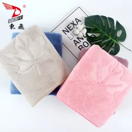 super absorbent plain embossed coral fleece bath towel