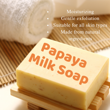 OEM Natural Face & Body Custom Soap Bar - Papaya Milk Cleansing Soap