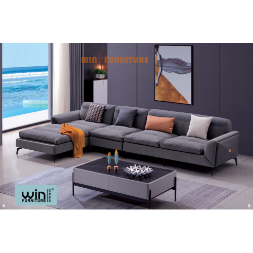 L-Form Couches Wohnzimmer Stoff Sofa Möbel