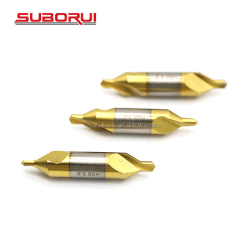 Borui HSS 6542 M2 Titanium DIN333 Double-Ended Center Drill Bits for Metal