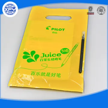 Customized logo die cut shopping plastic bag