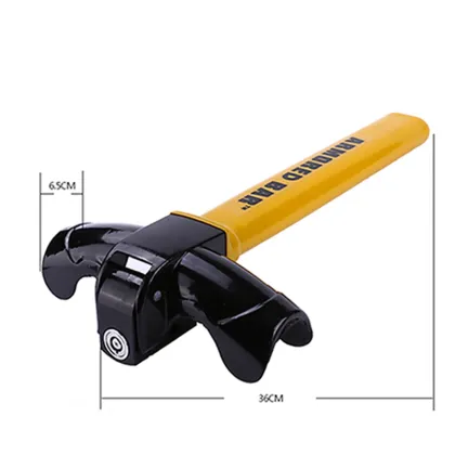 1Pcs Universal T Lock Car Steering Wheel Lock Round Lock Car Steering Wheel Door Lock Car Anti-Theft Security Lock Supplies