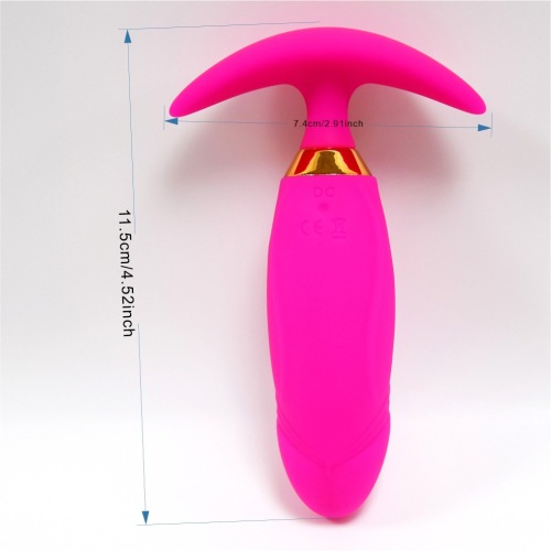 Conjunto de vibrador de plug anal vibratório giratório 360 °