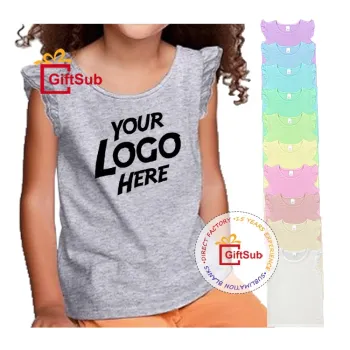 Wholesale Solid Color Toddler Girl Shirts: Flutter Sleeve Tops, Vests, Tank Tops & Ruffle Sleeve Shirts